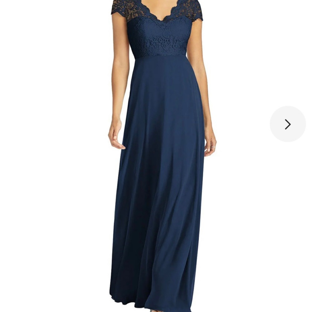 Dessy Collection Illusion Back, Cap Sleeve Dress